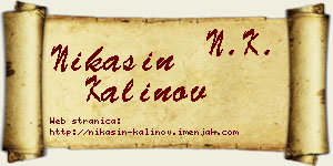 Nikašin Kalinov vizit kartica